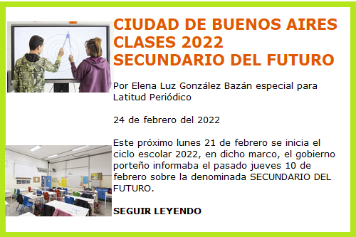 CLASES 2022 SECUNDARIO DEL FUTURO